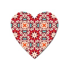 Geometric Pattern Seamless Abstract Heart Magnet by danenraven