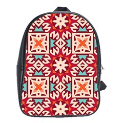 Geometric Pattern Seamless Abstract School Bag (large) by danenraven