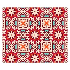 Geometric Pattern Seamless Abstract One Side Premium Plush Fleece Blanket (small)