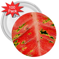 Aglonema Leaf Plant Pattern Flora 3  Buttons (100 Pack)  by danenraven