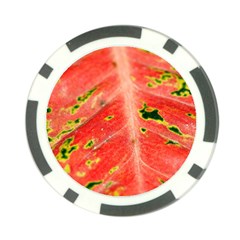 Aglonema Leaf Plant Pattern Flora Poker Chip Card Guard by danenraven