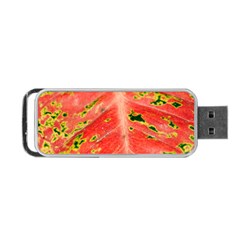 Aglonema Leaf Plant Pattern Flora Portable Usb Flash (one Side) by danenraven