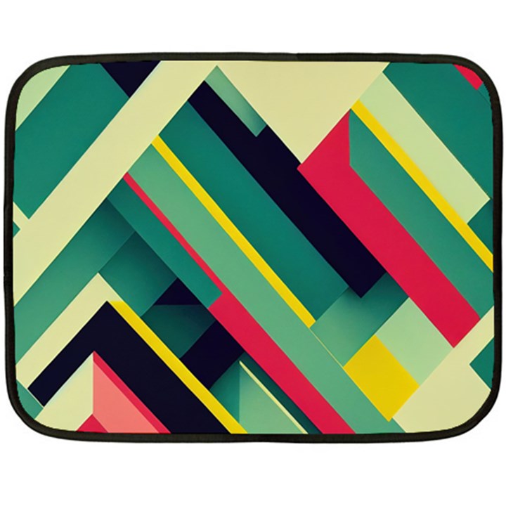 Pattern Abstract Geometric Design One Side Fleece Blanket (Mini)