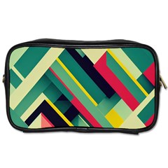 Pattern Abstract Geometric Design Toiletries Bag (one Side) by danenraven