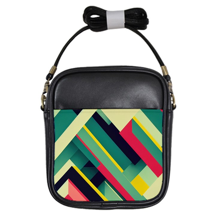 Pattern Abstract Geometric Design Girls Sling Bag