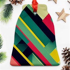 Pattern Abstract Geometric Design Bell Ornament (two Sides)