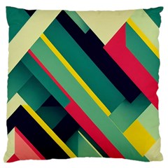 Pattern Abstract Geometric Design Large Cushion Case (two Sides) by danenraven