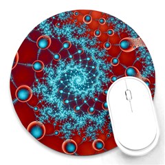 Fractal Pattern Background Round Mousepad