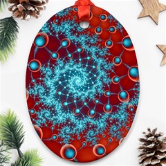 Fractal Pattern Background Ornament (oval)