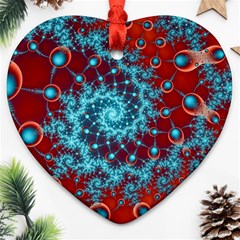 Fractal Pattern Background Ornament (Heart)