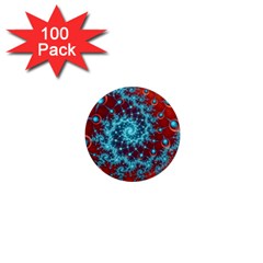 Fractal Pattern Background 1  Mini Magnets (100 pack) 