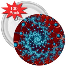 Fractal Pattern Background 3  Buttons (100 Pack)  by danenraven