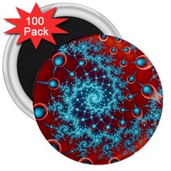 Fractal Pattern Background 3  Magnets (100 pack)