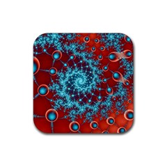 Fractal Pattern Background Rubber Coaster (Square)