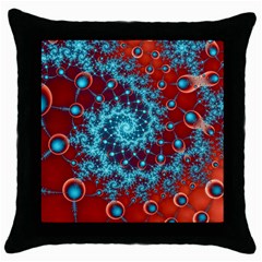 Fractal Pattern Background Throw Pillow Case (Black)