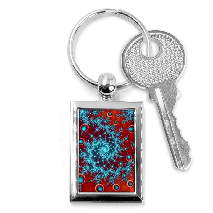 Fractal Pattern Background Key Chain (Rectangle)