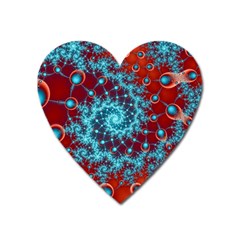 Fractal Pattern Background Heart Magnet