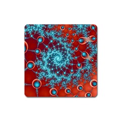 Fractal Pattern Background Square Magnet