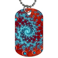 Fractal Pattern Background Dog Tag (two Sides) by danenraven