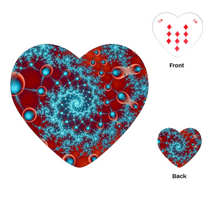 Fractal Pattern Background Playing Cards Single Design (Heart)