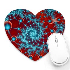 Fractal Pattern Background Heart Mousepad