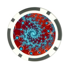 Fractal Pattern Background Poker Chip Card Guard