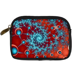 Fractal Pattern Background Digital Camera Leather Case