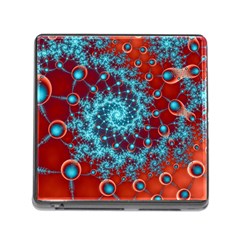 Fractal Pattern Background Memory Card Reader (Square 5 Slot)