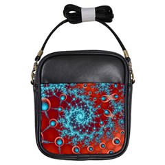 Fractal Pattern Background Girls Sling Bag by danenraven