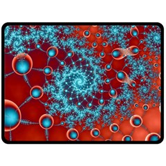 Fractal Pattern Background One Side Fleece Blanket (Large)