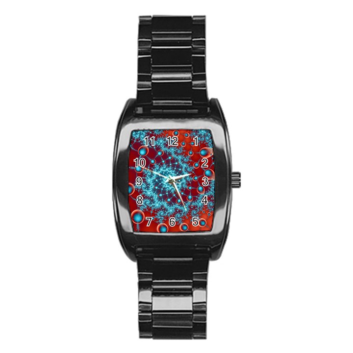 Fractal Pattern Background Stainless Steel Barrel Watch