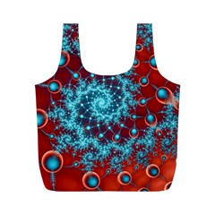 Fractal Pattern Background Full Print Recycle Bag (M)