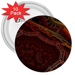 Fractal Pattern Geometric Pattern 3  Buttons (10 Pack) 