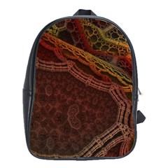 Fractal Pattern Geometric Pattern School Bag (large) by danenraven