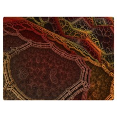 Fractal Pattern Geometric Pattern One Side Premium Plush Fleece Blanket (extra Small)