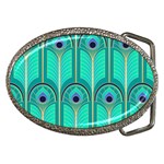 Gradient Art Deco Pattern Design Belt Buckles Front