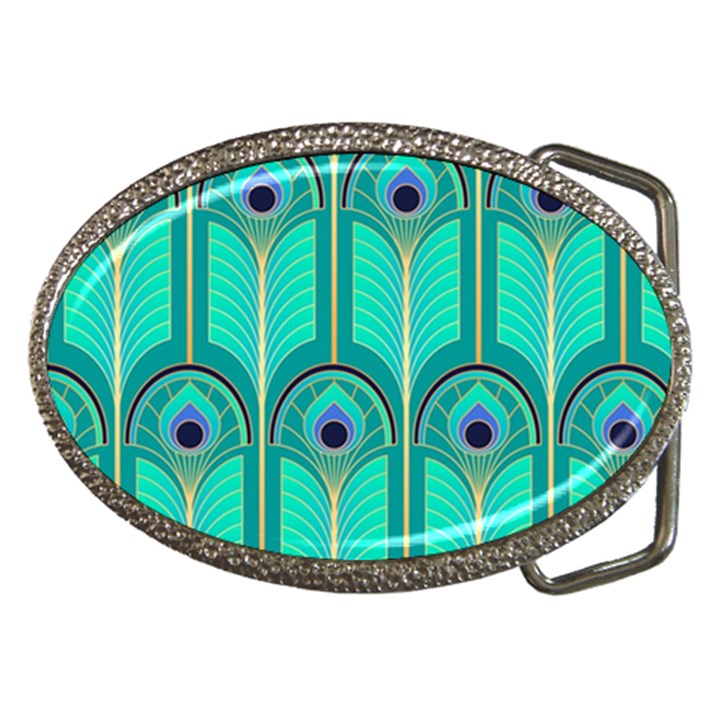 Gradient Art Deco Pattern Design Belt Buckles