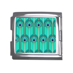 Gradient Art Deco Pattern Design Mega Link Italian Charm (18mm) by artworkshop