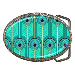 Gradient Art Deco Pattern Design Belt Buckles by artworkshop