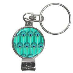 Gradient Art Deco Pattern Design Nail Clippers Key Chain