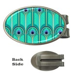 Gradient Art Deco Pattern Design Money Clips (Oval)  Front