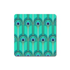 Gradient Art Deco Pattern Design Square Magnet by artworkshop