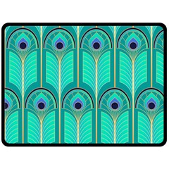 Gradient Art Deco Pattern Design Fleece Blanket (large) by artworkshop