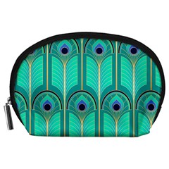 Gradient Art Deco Pattern Design Accessory Pouch (large) by artworkshop