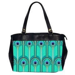 Gradient Art Deco Pattern Design Oversize Office Handbag (2 Sides) by artworkshop