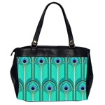 Gradient Art Deco Pattern Design Oversize Office Handbag (2 Sides) Back