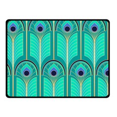 Gradient Art Deco Pattern Design One Side Fleece Blanket (small) by artworkshop