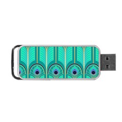 Gradient Art Deco Pattern Design Portable Usb Flash (one Side) by artworkshop