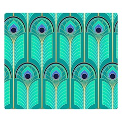 Gradient Art Deco Pattern Design One Side Premium Plush Fleece Blanket (small) by artworkshop