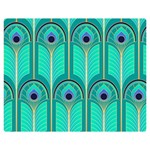 Gradient Art Deco Pattern Design One Side Premium Plush Fleece Blanket (Medium) 60 x50  Blanket Front